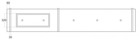 Wave Design 1055.00 FRAME links - 240 cm wandafzuigkap RVS - interne motor - LED verlichting