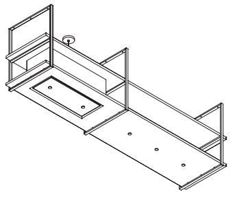 Wave Design 2055.01 FRAME links - 270 cm eilandafzuigkap RVS - interne motor - LED verlichting