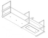 Wave Design 2056.02 FRAME rechts - 300 cm eilandafzuigkap RVS - interne motor - LED verlichting