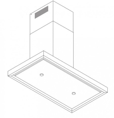 Wave Design 1066.10 - 90 cm wandafzuigkap - RVS - interne motor - LED