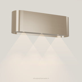 Wave 1119.601 OVAL wandafzuigkap 120 cm in Satin Bronze, met verlichting aan