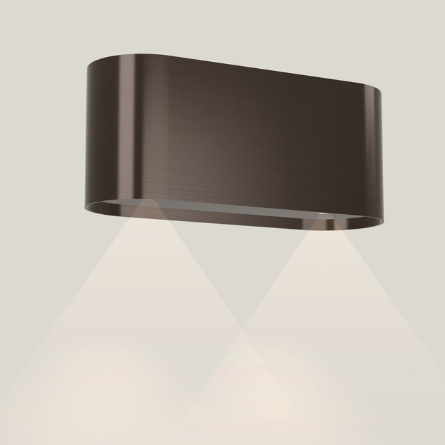 Wave 1119.603 OVAL wandafzuigkap 90 cm in Anodic Brown, met verlichting aan