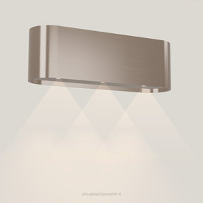 Wave 1119.605 OVAL wandafzuigkap 120 cm in Champagne Gold, met verlichting aan