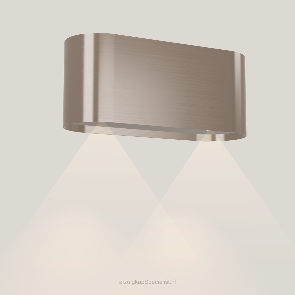 Wave 1119.605 OVAL wandafzuigkap 90 cm in Champagne Gold, met verlichting aan