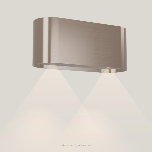 Wave 1119.605 OVAL wandafzuigkap 90 cm in Champagne Gold, met verlichting aan