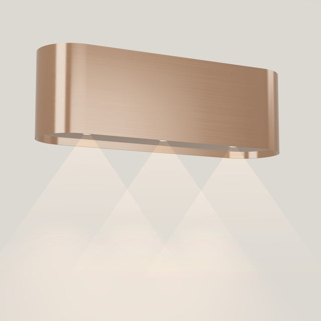 Wave 1119.606 OVAL wandafzuigkap 120 cm in Rose Copper, met verlichting aan