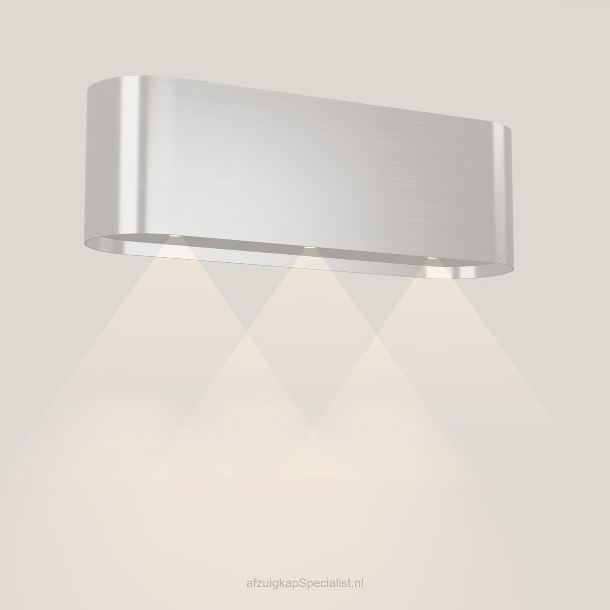 Wave 1119.607 OVAL wandafzuigkap 120 cm in Ivory Greige, met verlichting aan
