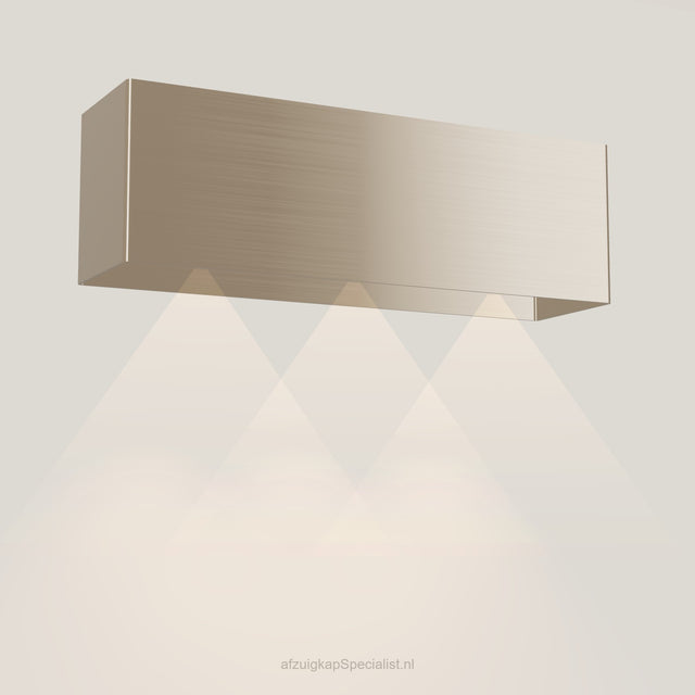 Wave 1120.601 LINE wandafzuigkap 120 cm in Satin Bronze, met verlichting aan