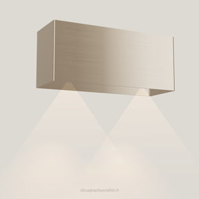 Wave 1120.601 LINE wandafzuigkap 90 cm in Satin Bronze, met verlichting aan
