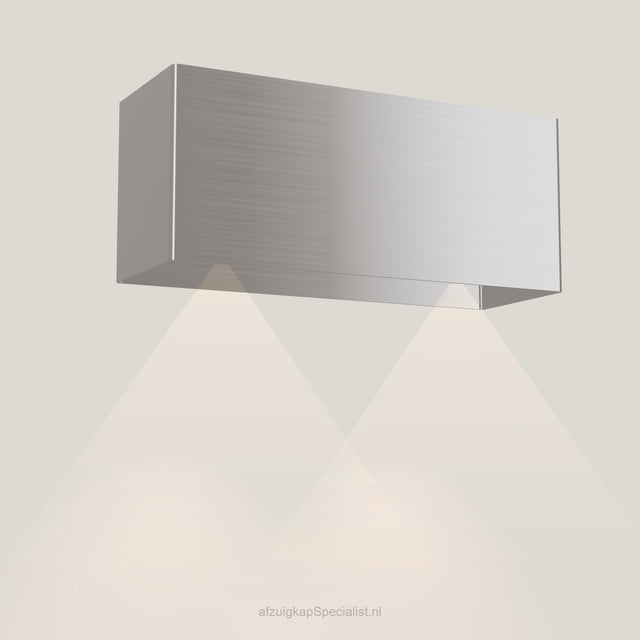 Wave 1120.602 LINE wandafzuigkap 90 cm in Pearl Grey, met verlichting aan