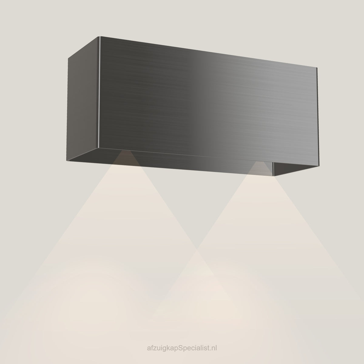 Wave 1120.604 LINE wandafzuigkap 90 cm in Smoked Silver, met verlichting aan