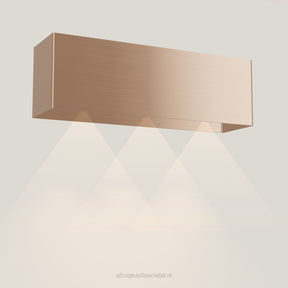 Wave 1120.606 LINE wandafzuigkap 120 cm in Rose Copper, met verlichting aan