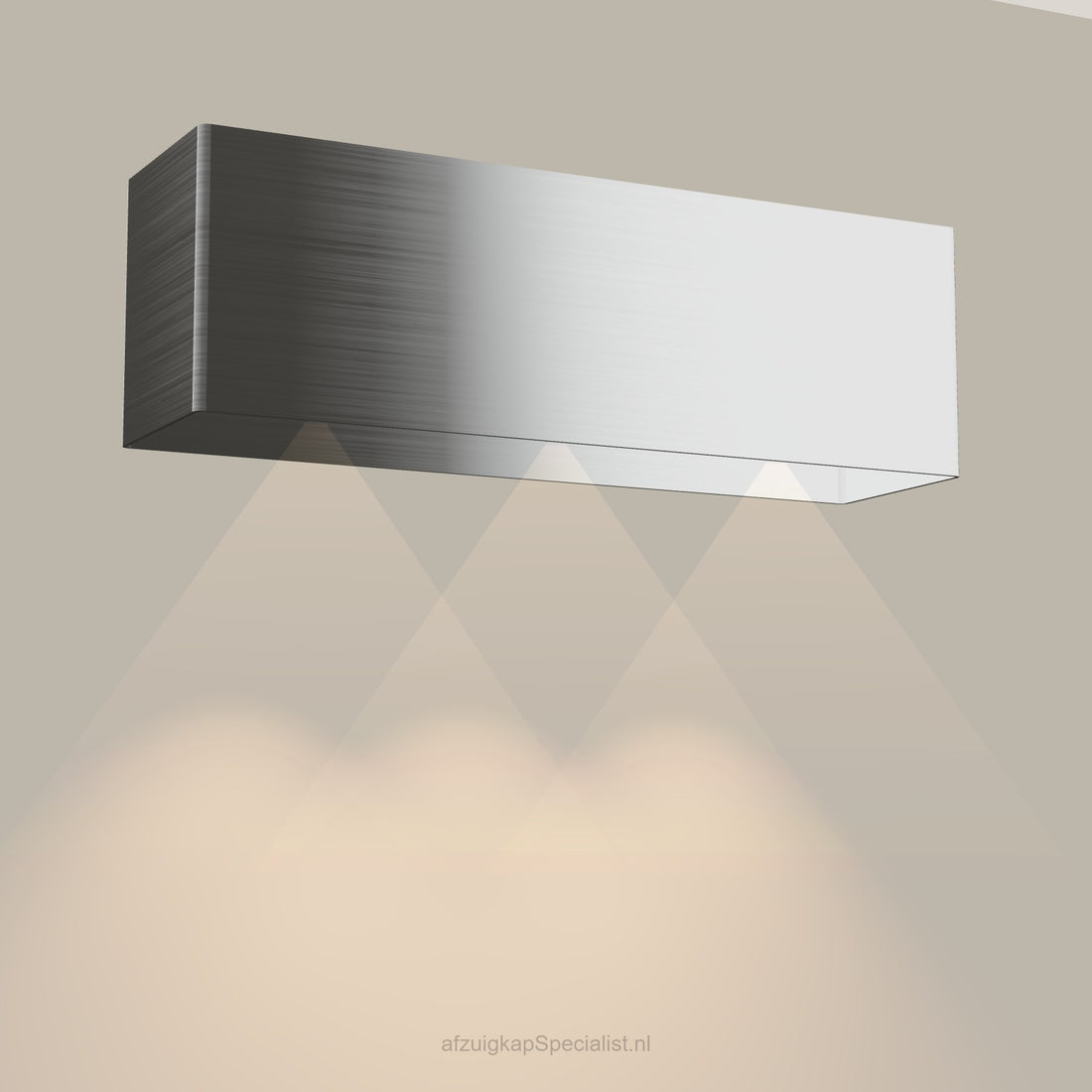 Wave 1120.101 LINE - 120 cm wall-mounted extractor hood - Stainless steel - internal recirculation motor - LED