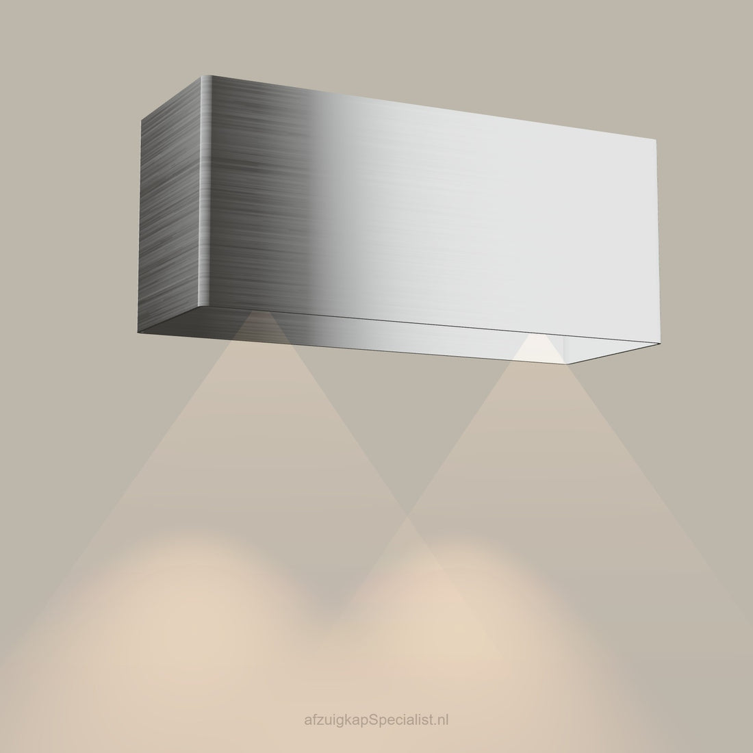 Wave 1120.100 LINE - 90 cm wall-mounted extractor hood - Stainless steel - internal recirculation motor - LED