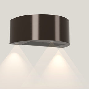 Wave 1620.603 CYLINDER wandafzuigkap 90 cm in Anodic Brown, uitvoering geschikt voor leder, met verlichting aan