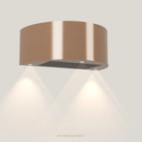 Wave 1620.606 CYLINDER wandafzuigkap 90 cm in Rose Copper, uitvoering geschikt voor leder, met verlichting aan
