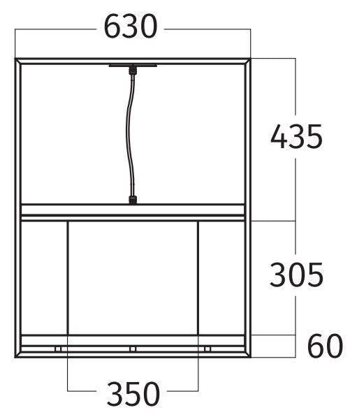 Wave 2053.00 FRAME links - 210 cm eilandmodel RVS - 4 x 4,2 W dimbare LED 2700 Kelvin - afzuigkapSpecialist.nl