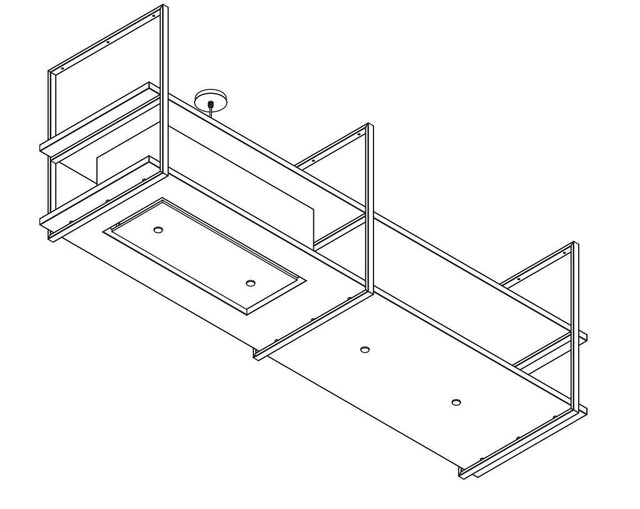 Wave 2053.00 FRAME links - 210 cm eilandmodel RVS - 4 x 4,2 W dimbare LED 2700 Kelvin - afzuigkapSpecialist.nl