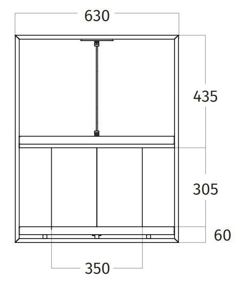 Wave 2055.25 FRAME links - 300 cm eilandafzuigkap kleur naar keuze - mat/glanzend - interne motor - LED verlichting - afzuigkapSpecialist.nl
