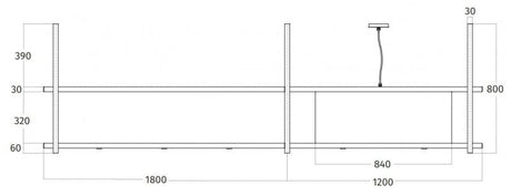 Wave 2056.02 FRAME rechts - 300 cm eilandafzuigkap RVS - interne motor - LED verlichting - afzuigkapSpecialist.nl