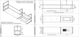 Wave 2056.26 FRAME rechts - 210 cm eilandmodel zwart - RAL 9017 mat - 4 x 4,2 W dimbare LED 2700 Kelvin - afzuigkapSpecialist.nl