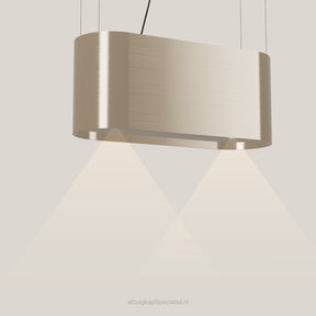 Wave 2119.601 OVAL eilandafzuigkap 90 cm in Satin Bronze, met verlichting aan