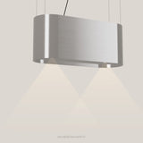 Wave 2119.602 OVAL eilandafzuigkap 90 cm in Pearl Grey, met verlichting aan