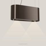 Wave 2119.603 OVAL eilandafzuigkap 90 cm in Anodic Brown, met verlichting aan