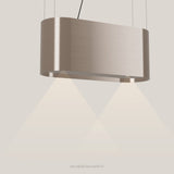 Wave 2119.605 OVAL eilandafzuigkap 90 cm in Champagne Gold, met verlichting aan