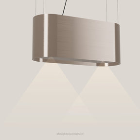 Wave 2119.605 OVAL eilandafzuigkap 90 cm in Champagne Gold, met verlichting aan