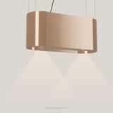 Wave 2119.606 OVAL eilandafzuigkap 90 cm in Rose Copper, met verlichting aan