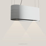 Wave 2119 OVAL eilandafzuigkap 90 cm in RVS, met verlichting aan