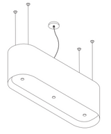 Wave 2119 OVAL eiland afzuigkap 120 cm - technische tekening