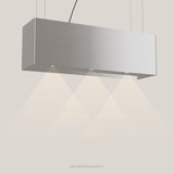 Wave 2120.602 LINE eilandafzuigkap 120 cm in Pearl Grey, met verlichting aan