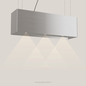 Wave 2120.602 LINE eilandafzuigkap 120 cm in Pearl Grey, met verlichting aan