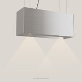 Wave 2120.602 LINE eilandafzuigkap 90 cm in Pearl Grey, met verlichting aan