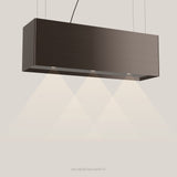 Wave 2120.603 LINE eilandafzuigkap 120 cm in Anodic Brown, met verlichting aan
