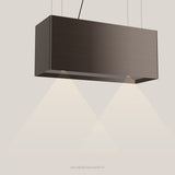 Wave 2120.603 LINE eilandafzuigkap 90 cm in Anodic Brown, met verlichting aan