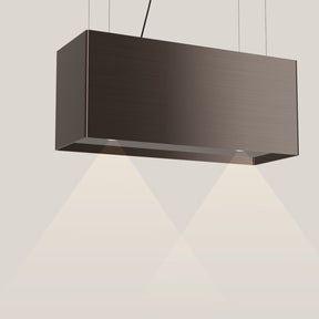 Wave 2120.603 LINE eilandafzuigkap 90 cm in Anodic Brown, met verlichting aan