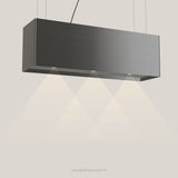 Wave 2120.604 LINE eilandafzuigkap 120 cm in Smoked Silver, met verlichting aan
