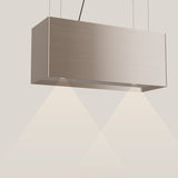 Wave 2120.605 LINE eilandafzuigkap 90 cm in Champagne Gold, met verlichting aan