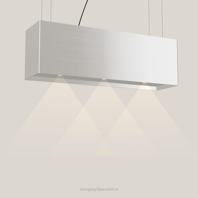 Wave 2120.607 LINE eilandafzuigkap 120 cm in Ivory Greige, met verlichting aan