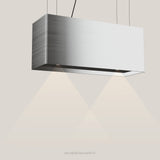 Wave 2120 LINE eilandafzuigkap 90 cm in RVS, met verlichting aan