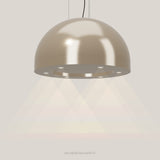 Wave 2176.601 SPHERE eilandafzuigkap Ø 82 cm in Satin Bronze, met verlichting aan