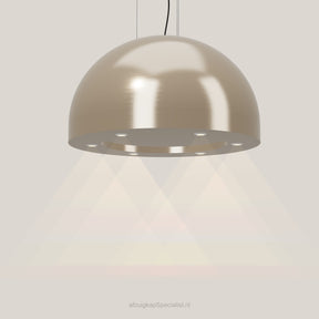 Wave 2176.601 SPHERE eilandafzuigkap Ø 82 cm in Satin Bronze, met verlichting aan