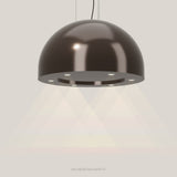 Wave 2176.603 SPHERE eilandafzuigkap Ø 82 cm in Anodic Brown, met verlichting aan