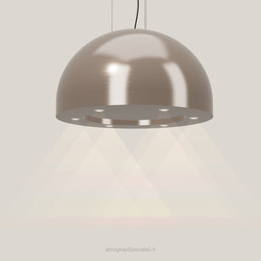 Wave 2176.605 SPHERE eilandafzuigkap Ø 82 cm in Champagne Gold, met verlichting aan