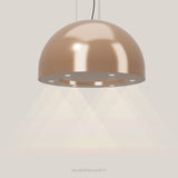 Wave 2176.606 SPHERE eilandafzuigkap Ø 82 cm in Rose Copper, met verlichting aan