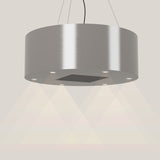 Wave 2605.602 BASE eilandafzuigkap Ø 90 cm in Pearl Grey, met verlichting aan