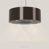 Wave 2605.603 BASE eilandafzuigkap Ø 90 cm in Anodic Brown, met verlichting aan